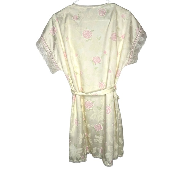 Vintage 70s satin floral print and lace nightgown, Gilead, Women’s Size Large - Picture 2 of 8